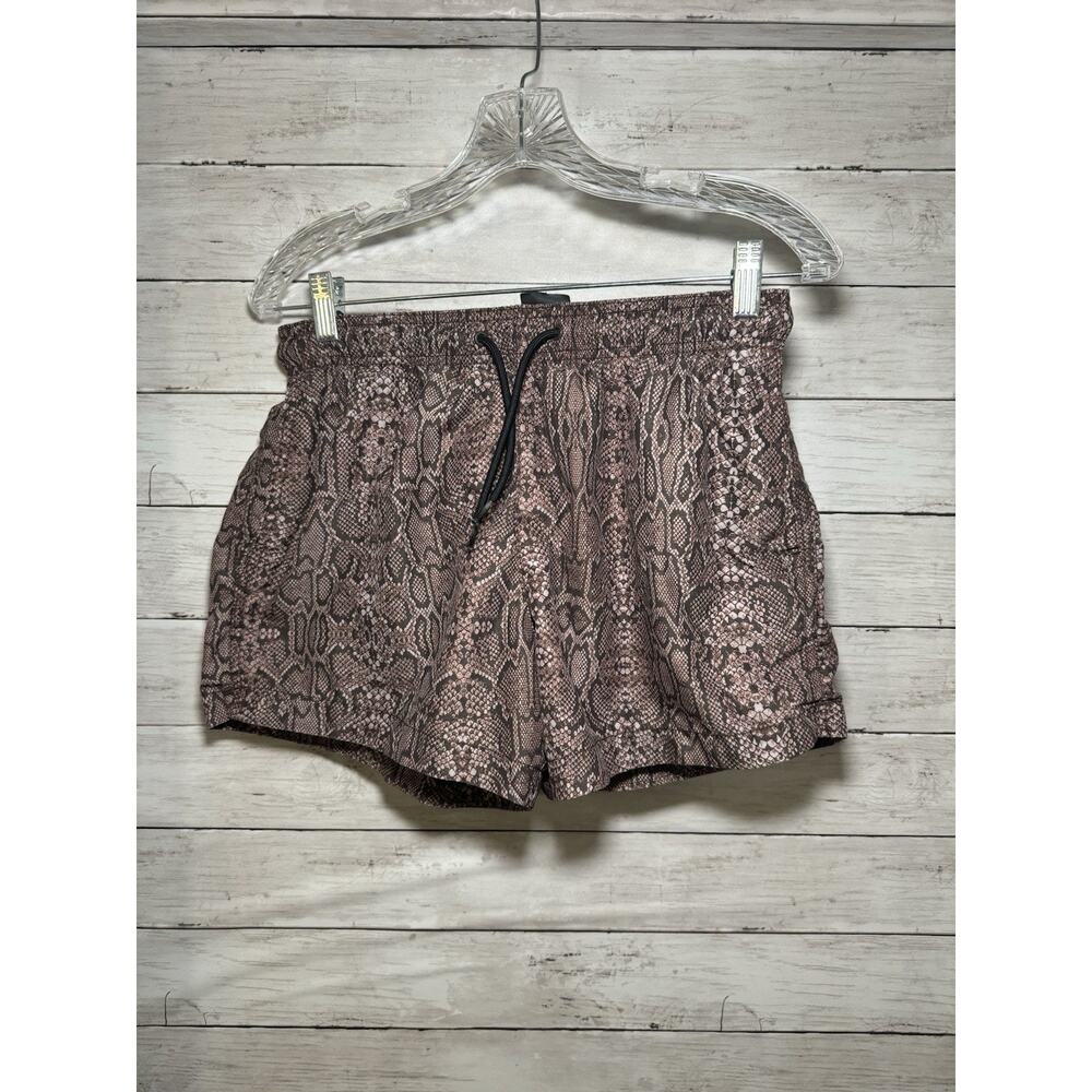 H &M Women’s Snake Print Medium Summer Short Lightweight Drawstring Waist M EUC